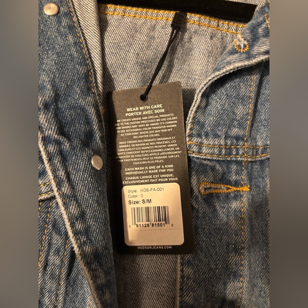NWT Hudson Jeans Jacket S/M - Picture 2 of 5